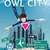 Pixelated figure with brown hair in dark suit, arms raised, pink heart on chest, against blue sky and cityscape background.
