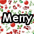 A festive holiday-themed icon with red and green floral patterns on a white background, featuring bold text overlays.
