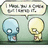 Two pixelated cartoon characters with speech bubble containing unreadable text, one blue and one yellow, standing on a green background.