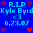 Blue background with repeated cyan text and heart symbols, showing animated heart color changes between red and maroon.