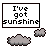 A 5x5 contact sheet of pixel art frames showing an animated icon with changing text and weather symbols, featuring