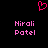 A static pixel art icon with a pink heart symbol above two identical text blocks on a black background.