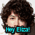 Four pixelated show a person with curly brown hair in different poses and text overlays: 'Hey Eliza!', 'Excuse me?', 'I think you mean', and 'Mrs. Nick Jonas'