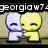 Pixelated buddy icon with four distinct sections: two hugging figures, 'I ❤️ hugs' text, rainbow stripes, and a peace symbol.