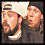 A pixelated of three showing two men in different poses with text labels below each