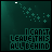 Animated sequence of teal background with white star-like particles and changing text reading "I CAN'T LEAVE THIS ALL BEHIND" in pixelated font.