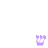 Four distinct purple pixelated shapes arranged in a on a white background, each with unique geometric forms