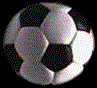Four soccer ball views arranged in a , each showing a different orientation of the same black and white patterned ball against a black background