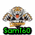 Pixelated character icons arranged in a with text overlays: top-left robot, top-right fox, bottom-left figure with glowing circle, bottom-right warrior