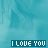 repeated 'I LOVE YOU' text icons on a blue-tinted background with subtle patterns, showing pixel-level variations in letter visibility across frames