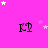 Pink background with white and light pink stars; black 'KP' text in four of four icons each