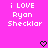 Pixelated text on bright pink background with two black heart symbols at bottom center.