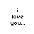 A four- of pixelated text displaying "i love you..." with green highlight changes