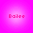 Four identical pink circular icons with the text 'Bailee' in pixelated font, arranged in a on a gradient pink background