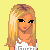 Pixel art contact sheet showing multiple frames of a blonde female character in a white crop top and black pants with visible text on the clothing, set against a yellow background with "SpRiNg-BrEaK!" text.