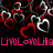 Pixelated icon with red and white heart shapes on black background, pink text at bottom.