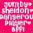 A static image with a bright pink background featuring repeated white text and small yellow dots arranged in a pattern