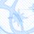 A 48x48 pixel animated buddy icon featuring repeated text and a blue floral pattern background with visible animation frame changes across sampled frames.