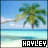 Pixelated beach scene with palm tree, ocean, and sky; two versions of 'HAYLEY' text in black and blue boxes at bottom.