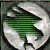 A 50x50 pixel animated buddy icon featuring a green and white bird-shaped object on the left, with