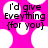 A static image with a bright pink background and white circular shapes, displaying black text that reads "I'd give Evrything (for you)" in a pixelated font.