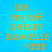 Blue background with orange pixelated text reading "IDK... my bf SHELBY DANIELLE <333" in four identical vertical