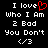 A static pixel art image with white text on black background, featuring a red heart symbol replacing the 'o' in 'love', and a smiley face at the bottom.