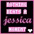 A 48x48 pixel animated buddy icon featuring a black background with pink borders, displaying text and a heart symbol in two sequential frames where the lowercase name changes from pink to white.