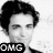 Black-and-white pixelated image of a person with dark curly hair, showing text overlays in four quadrants.