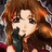Pixelated static image of a female anime character with long brown hair and dark eyes, wearing a green top against a blurred background.