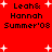 Red background with black text reading "Leah Hannah Summer'08" and white plus signs scattered across the image.