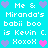 Pixelated cyan background with repeated white text and heart symbols in purple and pink.