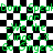 Green pixelated text on a black-and-white checkered background repeats phrases like 'Dont Speak Liar!' and 'We the Kings 43 Go Singers' in a pattern