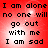 Red background with black text repeating 'I am alone no one will go out with me I am sad' in four identical , each showing the same text arrangement