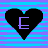 A 48x48 pixel animated buddy icon featuring two heart shapes with a Euro symbol, displayed in a contact sheet format showing frame changes against a glitchy striped background.