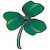 Green four-leaf clover icon with pixelated texture on white background, adjacent to green text reading 'Original Icons .com' on dark green background.