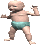 Animated contact sheet of a baby character in turquoise diaper performing various poses across eight frames on gray background.