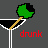 Pixel art animation of martini glasses with green olives, displaying text 'drunk on shadows' and a falling olive.