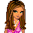 Pixel art of a woman in a pink dress holding a dog on a leash, with text reading 'legally bruno' in pink letters.