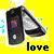 Pixelated icon with yellow background, two overlapping dark shapes with purple and white details, and the word 'love' in black pixelated text at bottom right.