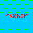 Blue background with green square pattern and red text "Nichol" in quotation marks repeated across the image