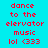 Red pixelated text on cyan background reads 'dance to the elervator music lol <333' with a pink gradient overlay on the lower-left portion.