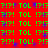 Red background with repeating green text 'TOL' and blue symbols in a pattern, no visible motion or distinct subjects