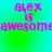 Pixelated text 'alex is awesome' repeated across a cyan and green gradient background with visible pixelation artifacts.