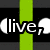 Pixelated text reads "live, love, and choose instead" with white letters on black background, green vertical bars, and blurred motion effects.