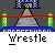 Animated contact sheet of a wrestling-themed buddy icon with pixelated characters, text overlays, and changing arena scenes across 11 frames.