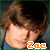 A contact sheet of two animated frames showing a person with brown hair and blue eyes, each frame featuring the name "Zac" in different colors at the bottom.