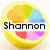 A circular lemon slice icon with colorful segments and overlaid text reading "Shannon" on the left, "and Morgan" on the right, and "like sistas" at bottom.