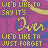 A static image with a repeating pattern of text and stylized 'Over' lettering on a purple background, featuring yellow and blue accents.