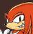 Pixelated close-up of a red-furred anthropomorphic character with large white eyes and black pupils, showing only the head from left side view.